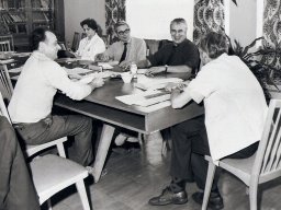 Kolegium redakcyjne AMSiK - biblioteka Zakładu Medycyny Sądowej w Lublinie, 1975 r.